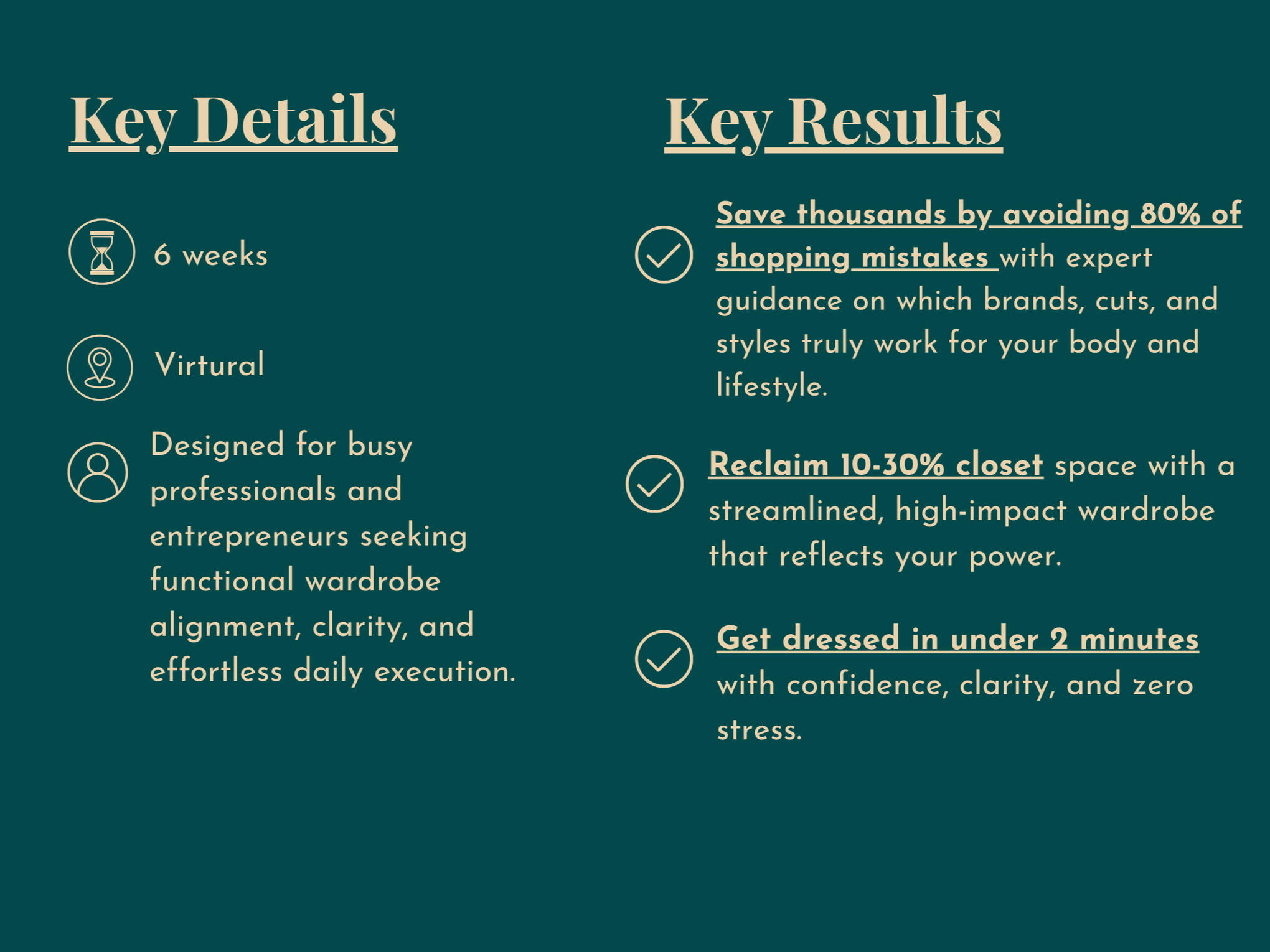 iconically-ready-key-details-key-results.jpg Graphic displaying key details and key results for the Iconically Ready styling experience.$